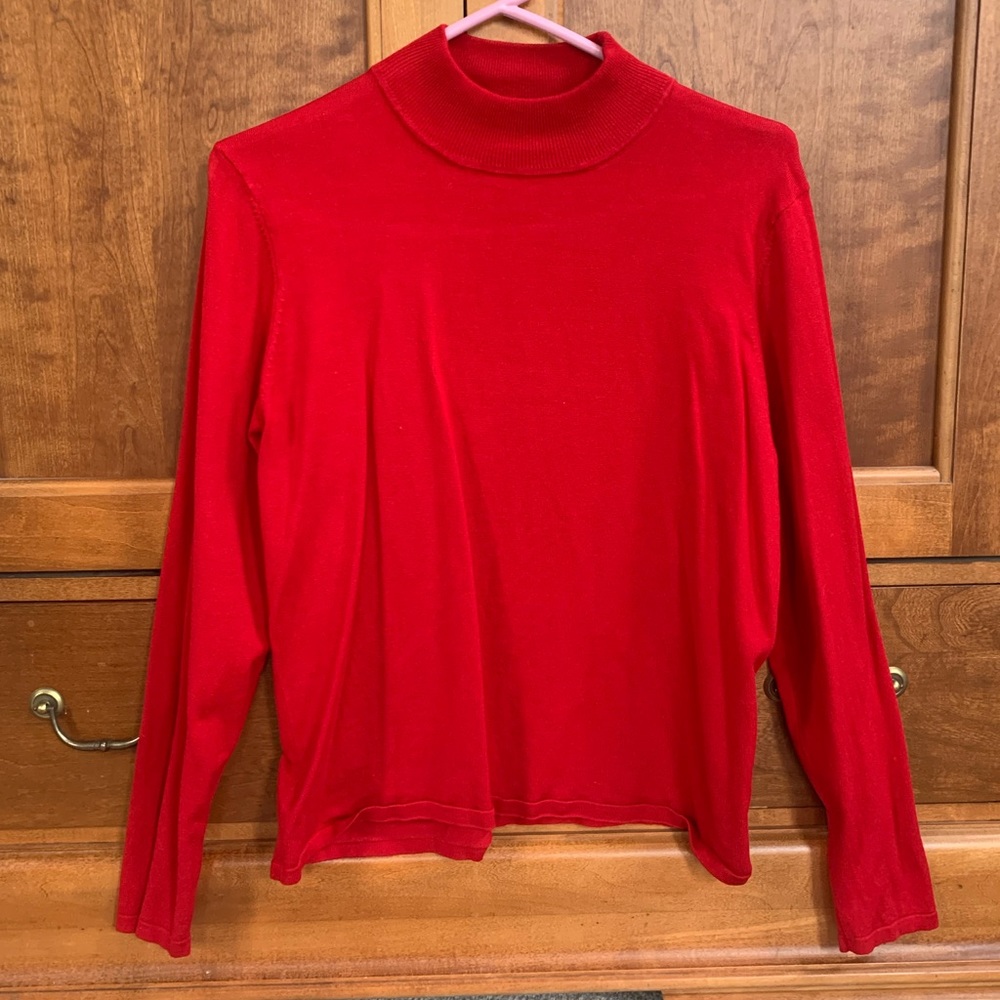 vintage pendleton silk sweater - size L red